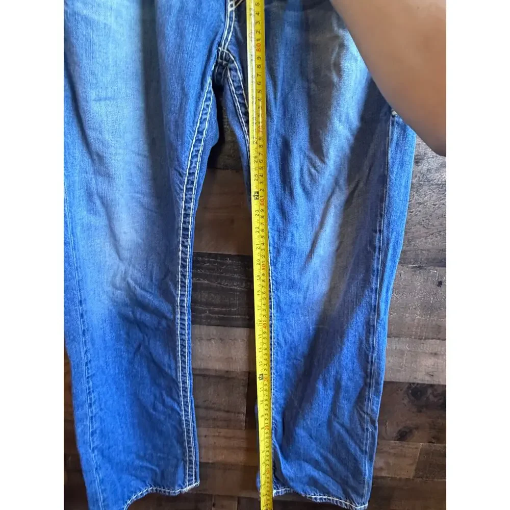 True Religion Ricky Super T Straight Leg Denim Jeans - Size 38 - (Made in USA)